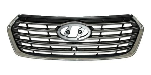 Parrilla Para Hyundai Santa Fe Sport 2017-2018 Con Hoyo Para Camara