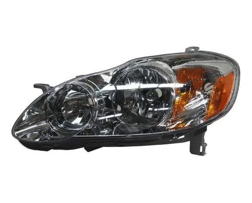 Faro Toyota Corolla 2005-2008 Fondo Cromado Izquierdo