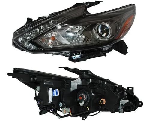 Faro Nissan Altima 2017-2018 Fondo Negro Leds Izquierdo