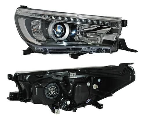 Faro Toyota Hilux 2016-2022 Leds Con Lupa Con Motor Derecho