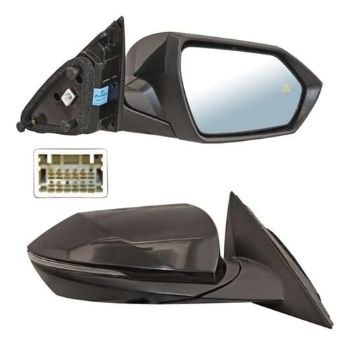 Espejo Para Hyundai Elantra 2021-2025 Electrico Para Pintar Con Direccional Con Desempañante Con Sensor Punto Ciego 8 Pines Derecho