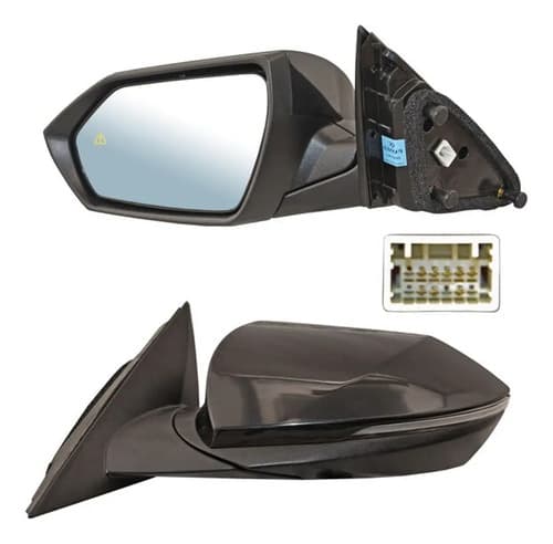 Espejo Para Hyundai Elantra 2021-2025 Electrico Para Pintar Con Direccional Con Desempañante Con Sensor Punto Ciego 8 Pines Izquierdo