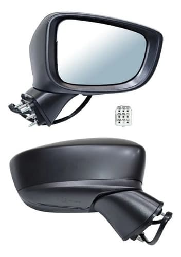 Espejo Mazda 2 2016-2026/Toyota Yaris R 2016-2026 Electrico Para Pintar Con Direccional Con Desempañante 6 Pines Derecho