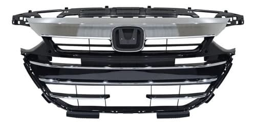 Parrilla Honda Accord 2021-2022 Inferior/Superior Con Hoyo Para Sens Con Moldura Cromada