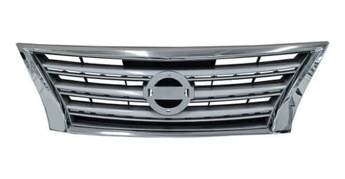Parrilla Nissan Sentra 2013-2016 Plata Filo Cromado