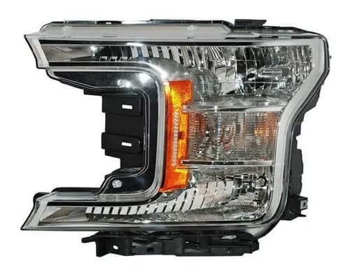 Faro Ford F-150/Lobo 2018-2020 Fondo Cromado Izquierdo