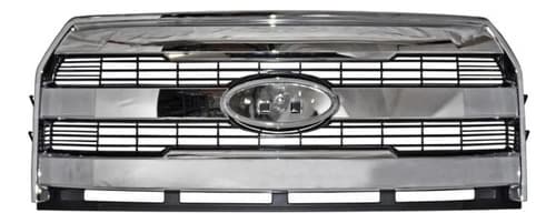 Parrilla Ford Lobo 2015-2017 Cromada/Negra 3 Lineas