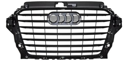 Parrilla Audi A3 2015-2019 Negra Con Moldura Negra