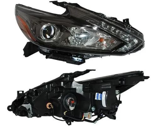 Faro Nissan Altima 2017-2018 Fondo Negro Leds Derecho