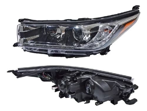 Faro Toyota Highlander 2017-2019 Filo Cromado Con Luz De Dia Izquierdo
