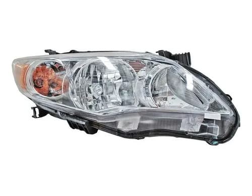 Faro Toyota Corolla 2011-2013 Fondo Cromado Derecho