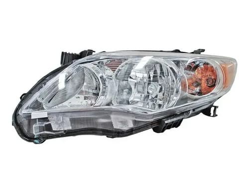Faro Toyota Corolla 2011-2013 Fondo Cromado Izquierdo