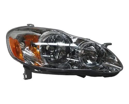 Faro Toyota Corolla 2005-2008 Fondo Cromado Derecho