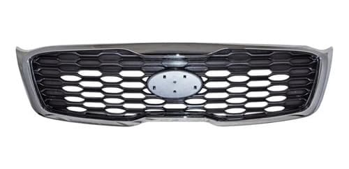 Parrilla Para Kia Sorento Ex 2019-2020 Gris Con Moldura Cromada