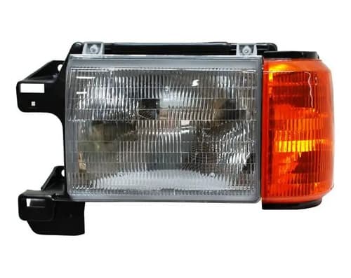 Faro Ford F-150/Lobo 1987-1991 Sin Cromo Con Base Con Cuarto Derecho
