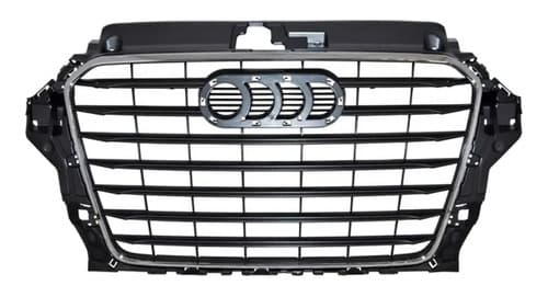 Parrilla Audi A3 2015-2019 Gris Con Moldura Cromada