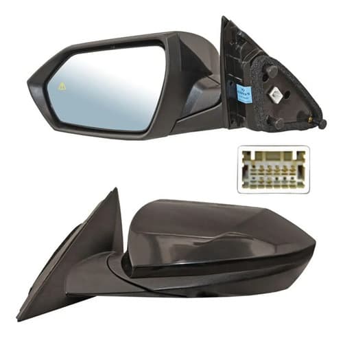 Espejo Para Hyundai Elantra 2021-2023 Electrico Para Pintar Con Desempañante Con Sensor Punto Ciego 7 Pines Izquierdo