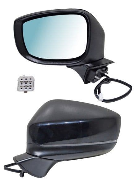 Espejo Mazda Cx9 16-23 Elect Para Pintar Con Desempañante Con Direccional 6 Pines Izquierdo