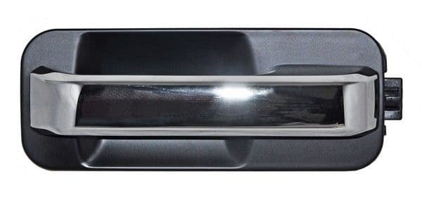 Manija Exterior Ford Lobo 2015-2020 Cromada/ Negra Sin Hoyo Para Llave Trasera Plastico Izquierda