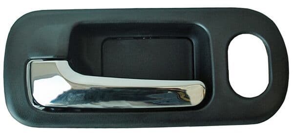 Manija Interior Honda Civic 2001-2005 Negra/ Cromo Con Hoyo Para Seguro Delantera Plastico Izquierda