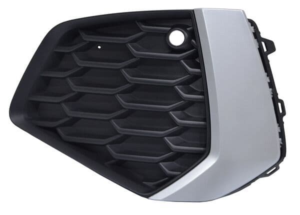 Rejilla Audi A3 2022 2023 2024 S-Line Sin Faro Niebla Con Hoyo Para Sensor Filo Plata Izq