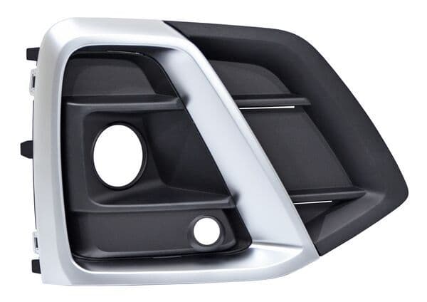 Rejilla Audi Q5 2021-2024 Para Faro Niebla Con Hoyo Para Sensor Con Moldura Satin Negra Derecha