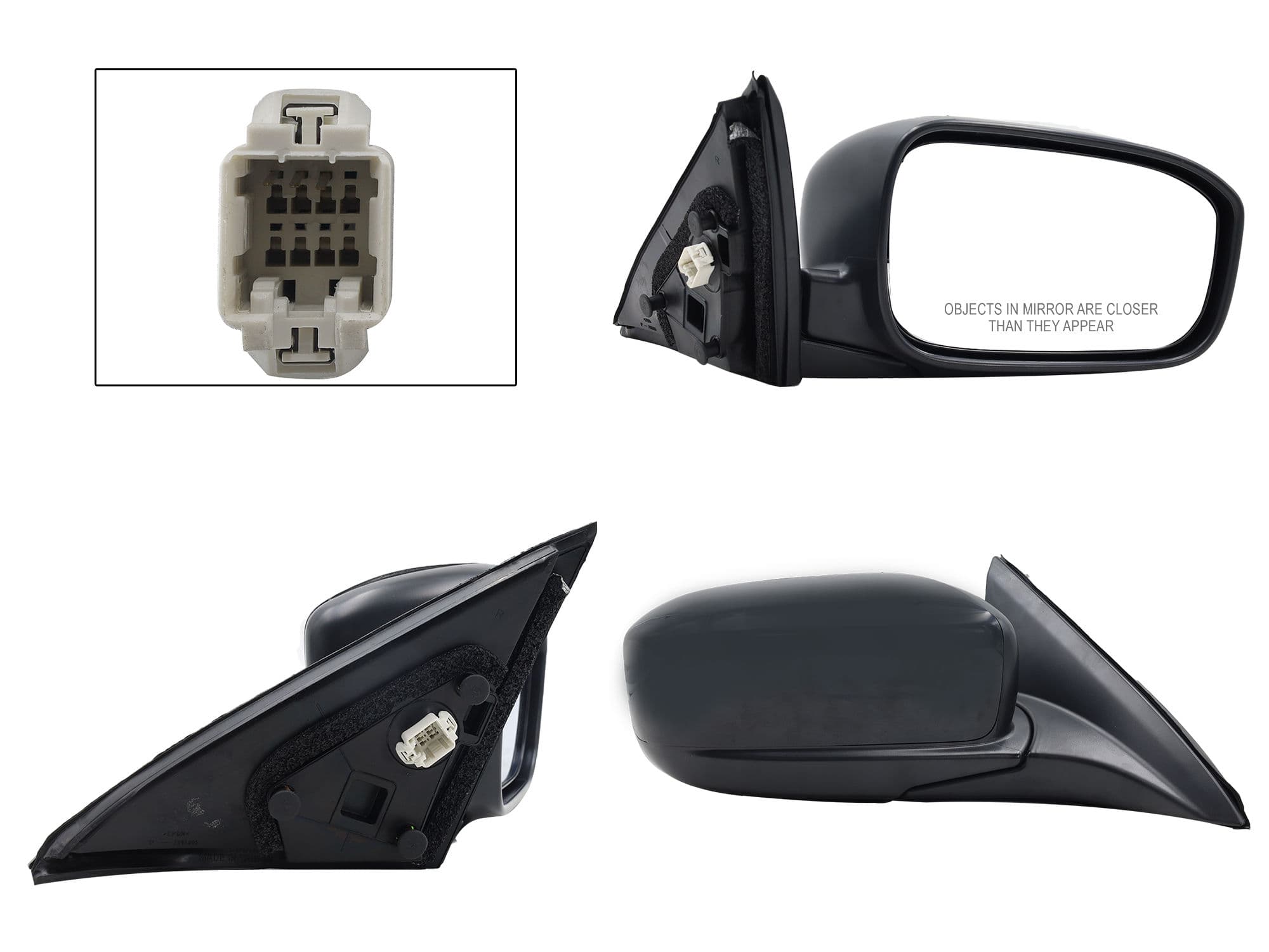 Espejo Derecho Honda Accord 2003-2007 3 Pines Eléctrico Para Pintar