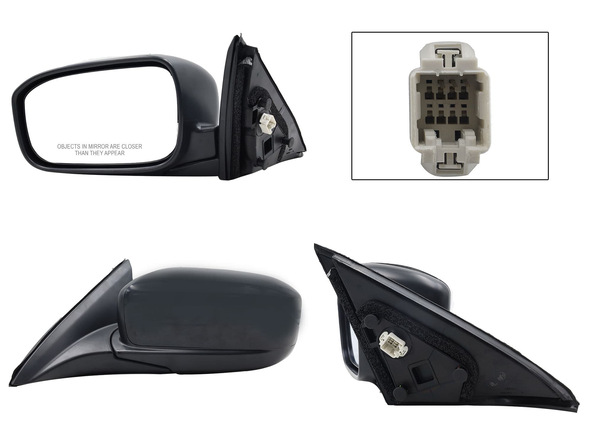 Espejo Izquierdo Honda Accord 2003-2007 3 Pines Eléctrico Para Pintar