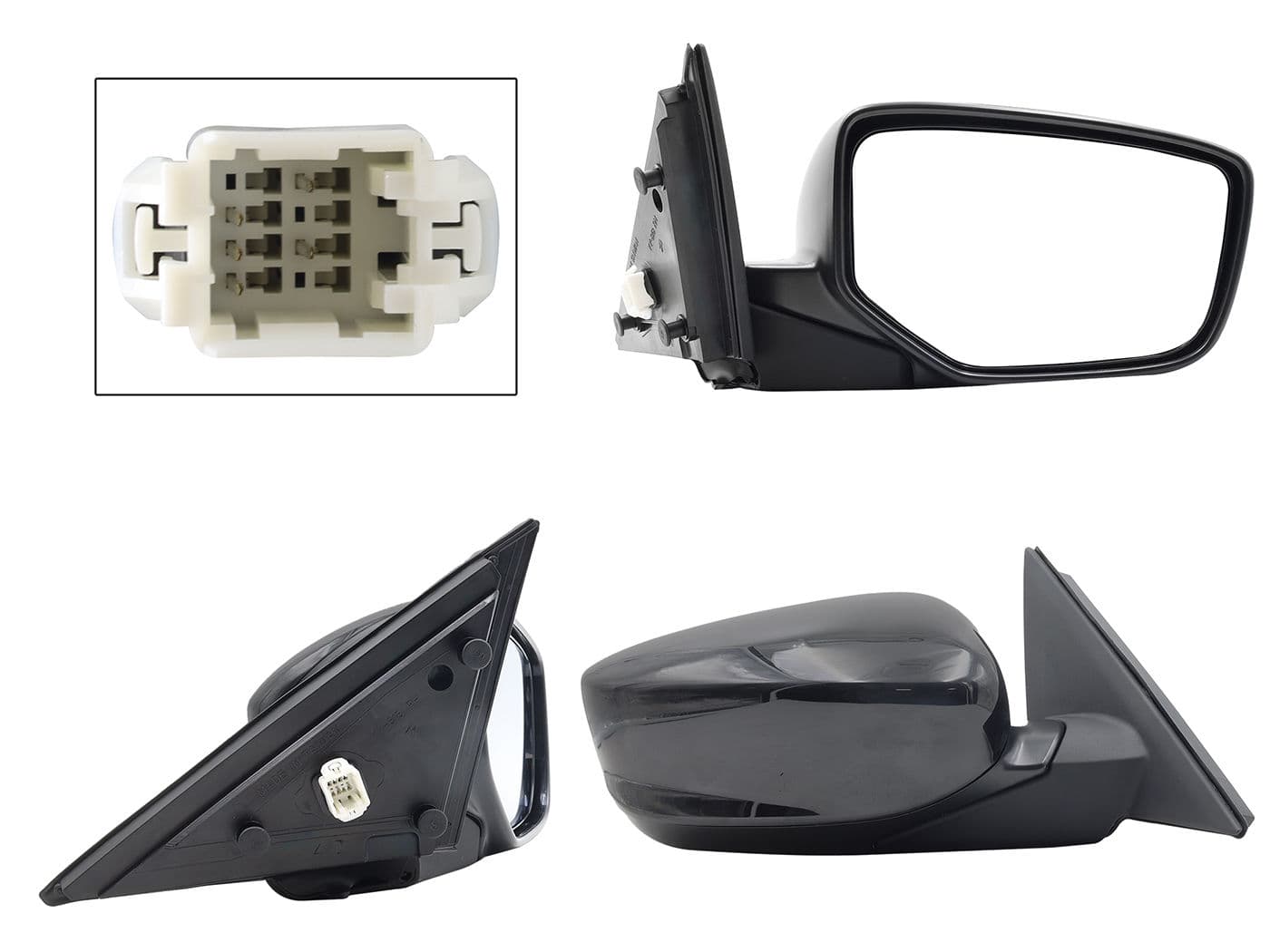 Espejo Derecho Honda Accord Sedan 2008-2012 5 Pines Con Desempañante Eléctrico Para Pintar