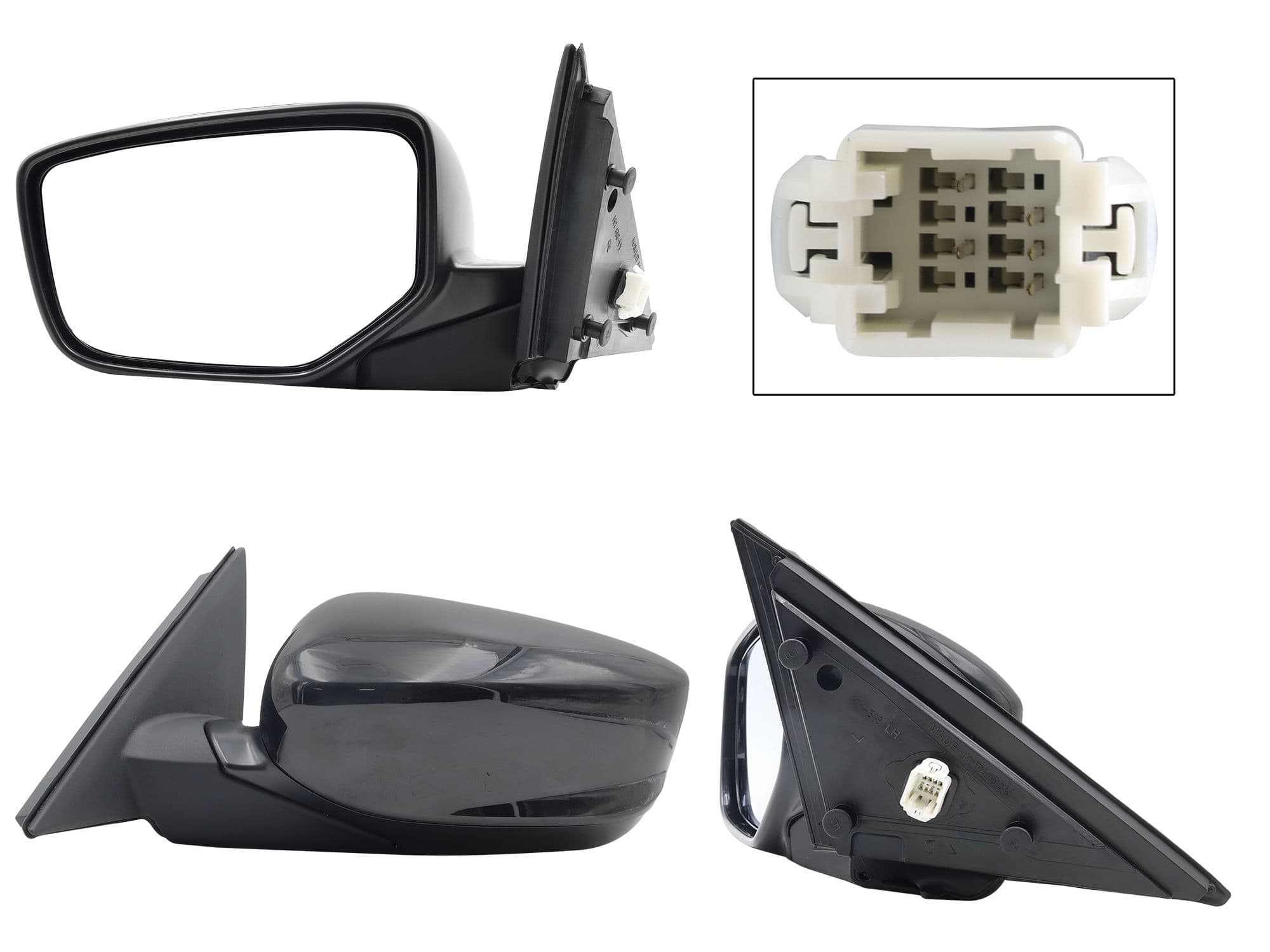 Espejo Izquierdo Honda Accord Sedan 2008-2012 5 Pines Con Desempañante Eléctrico Para Pintar