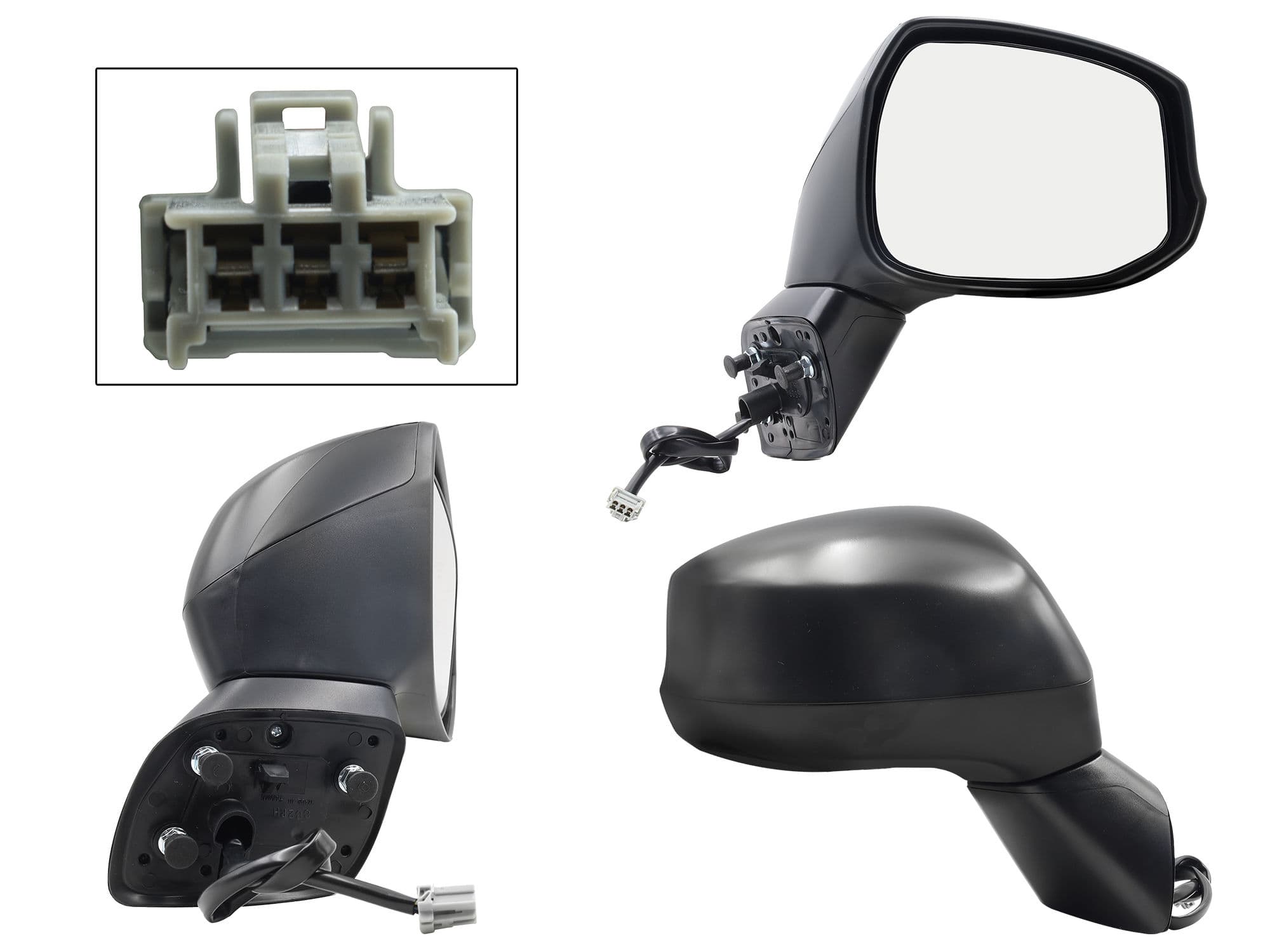 Espejo Derecho Honda Civic Sedan 2012-2013 3 Pines Eléctrico Para Pintar