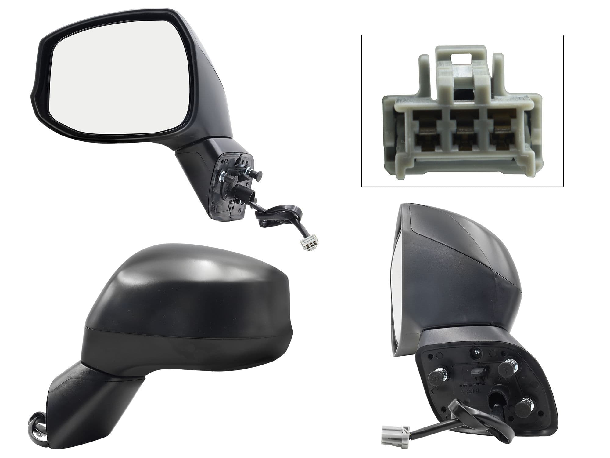 Espejo Izquierdo Honda Civic Sedan 2012-2013 3 Pines Eléctrico Para Pintar