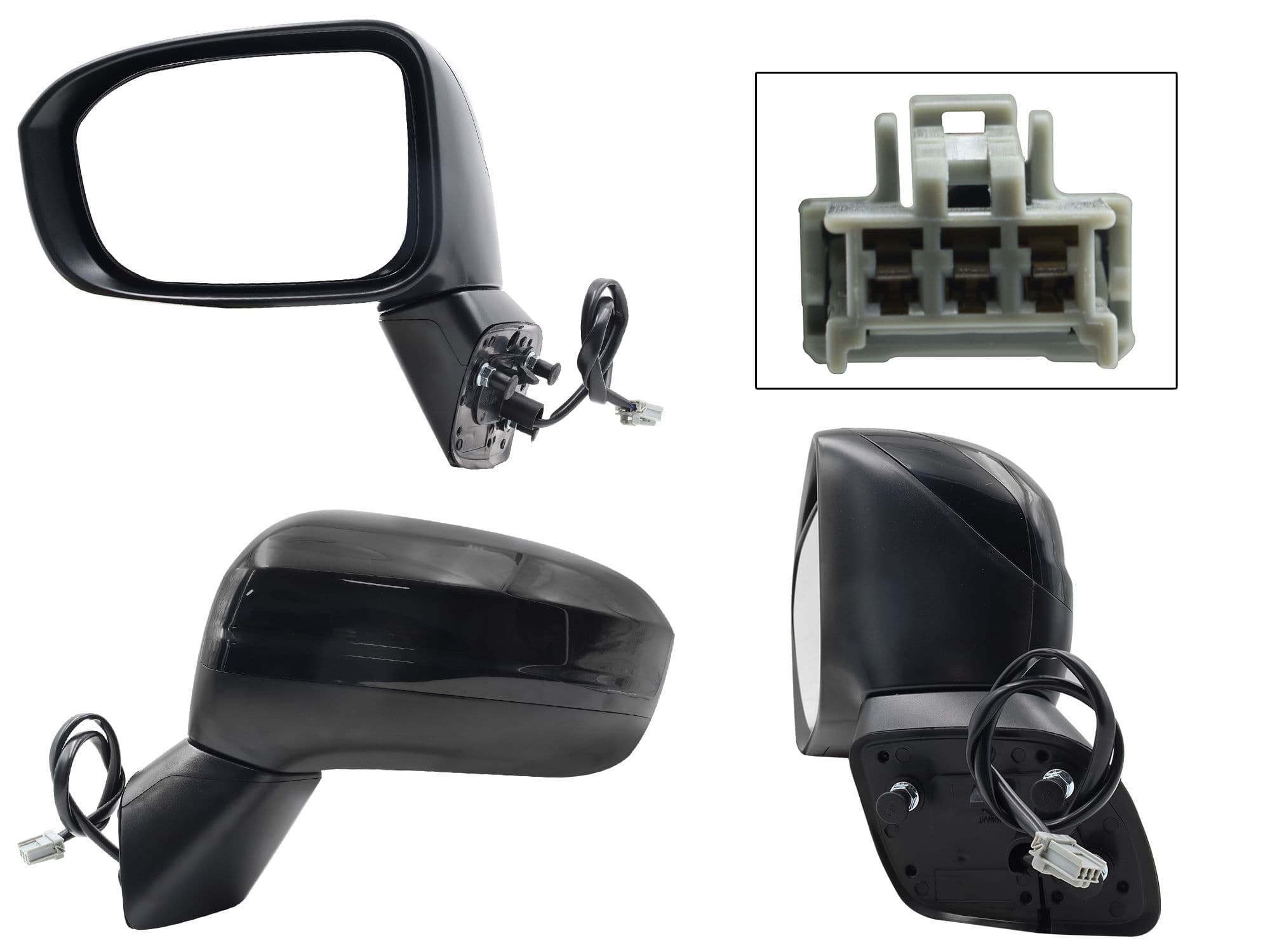 Espejo Izquierdo Honda Civic Sedan 2014-2015 3 Pines Eléctrico Para Pintar