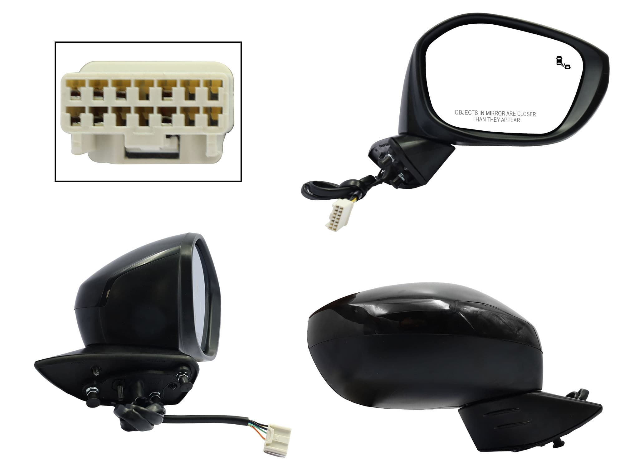 Espejo Derecho Honda Civic Sedan 2022-2024 7 Pines Eléctrico Para Pintar