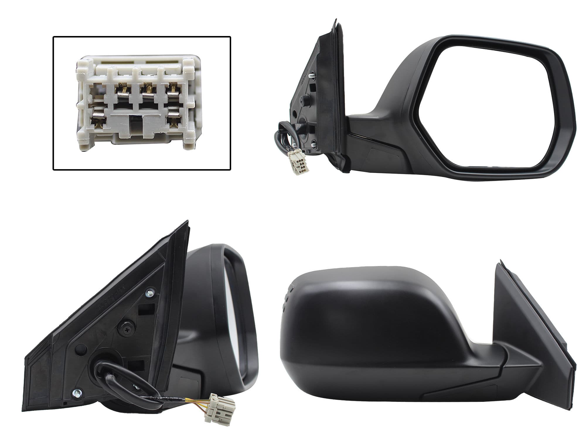 Espejo Derecho Honda CR-V 2007-2011 5 Pines Con Desempañante Eléctrico Para Pintar
