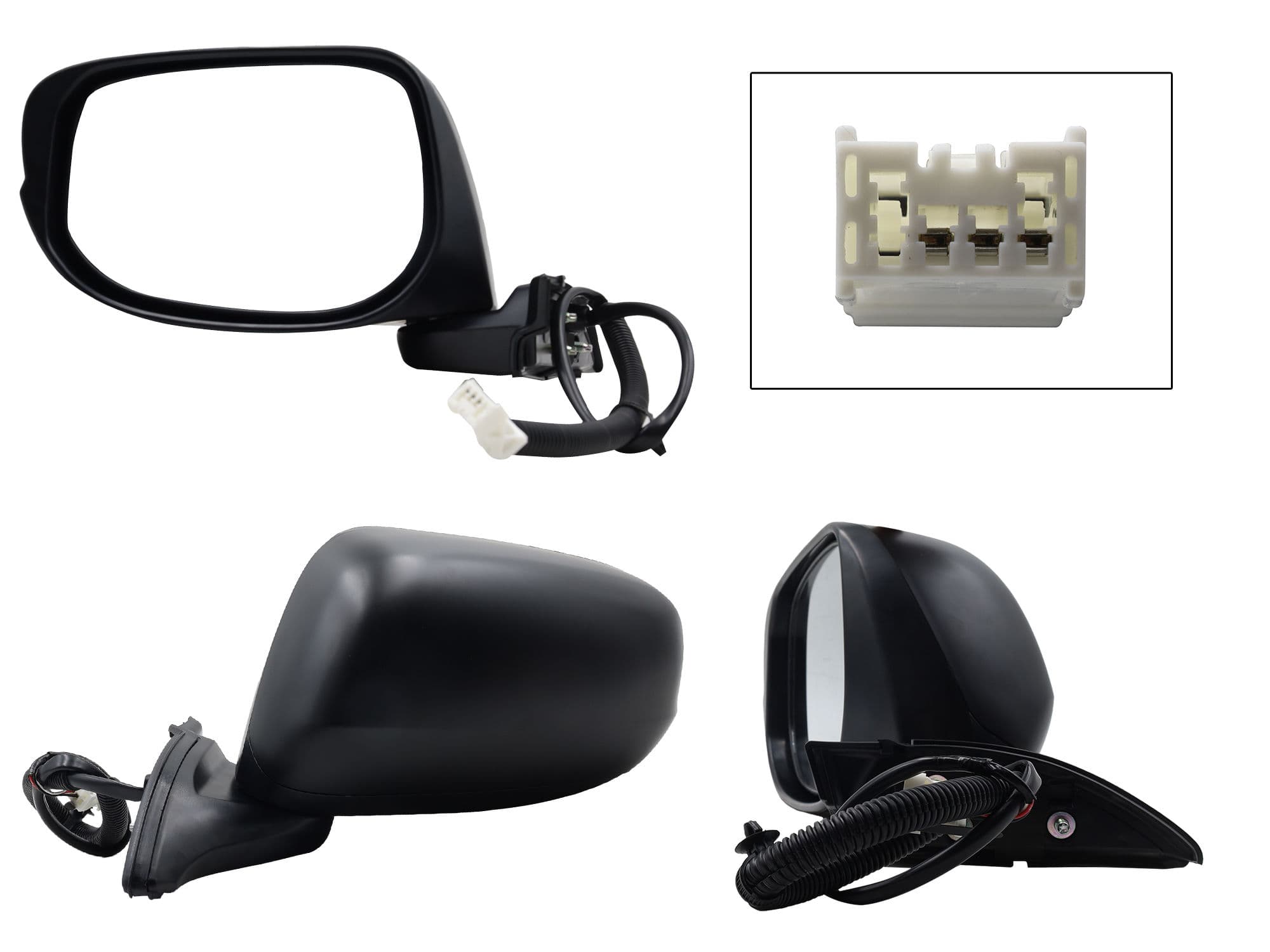 Espejo Izquierdo Honda FIT 2009-2014 3 Pines Eléctrico Para Pintar