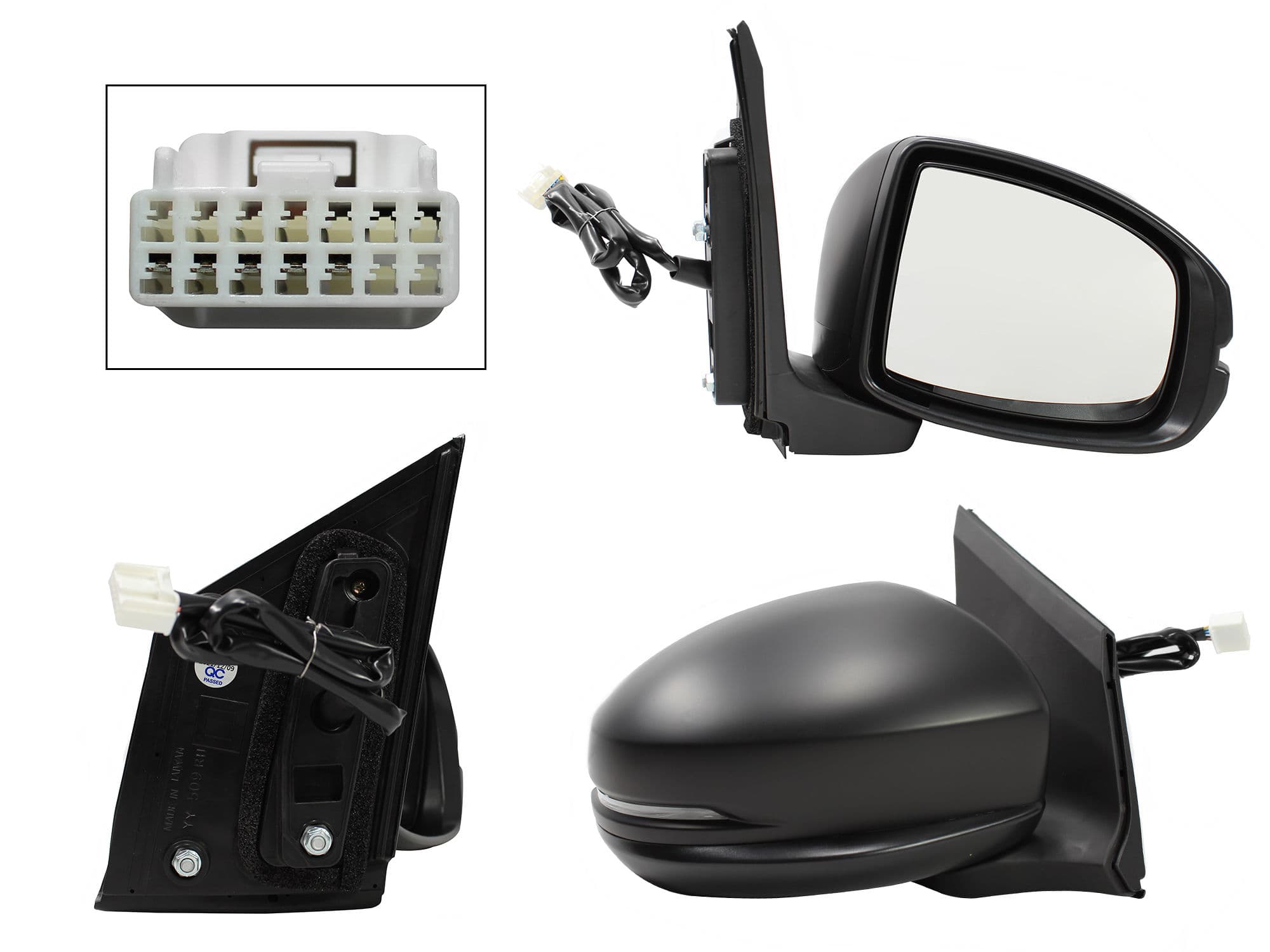 Espejo Derecho Honda CITY 2014-2022 5 Pines Con Luz Direccional Eléctrico Para Pintar