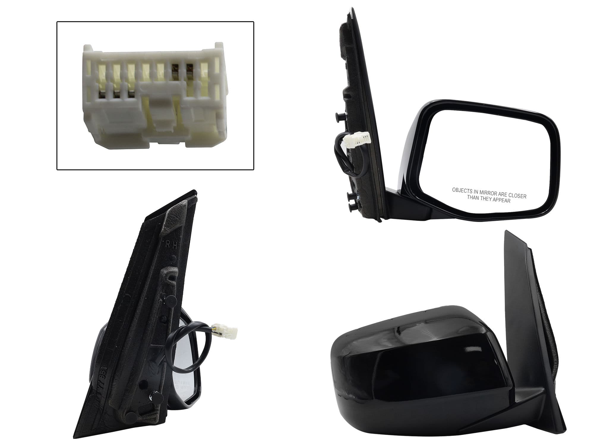 Espejo Derecho Honda Odyssey 2011-2013 5 Pines Con Desempañante Eléctrico Para Pintar