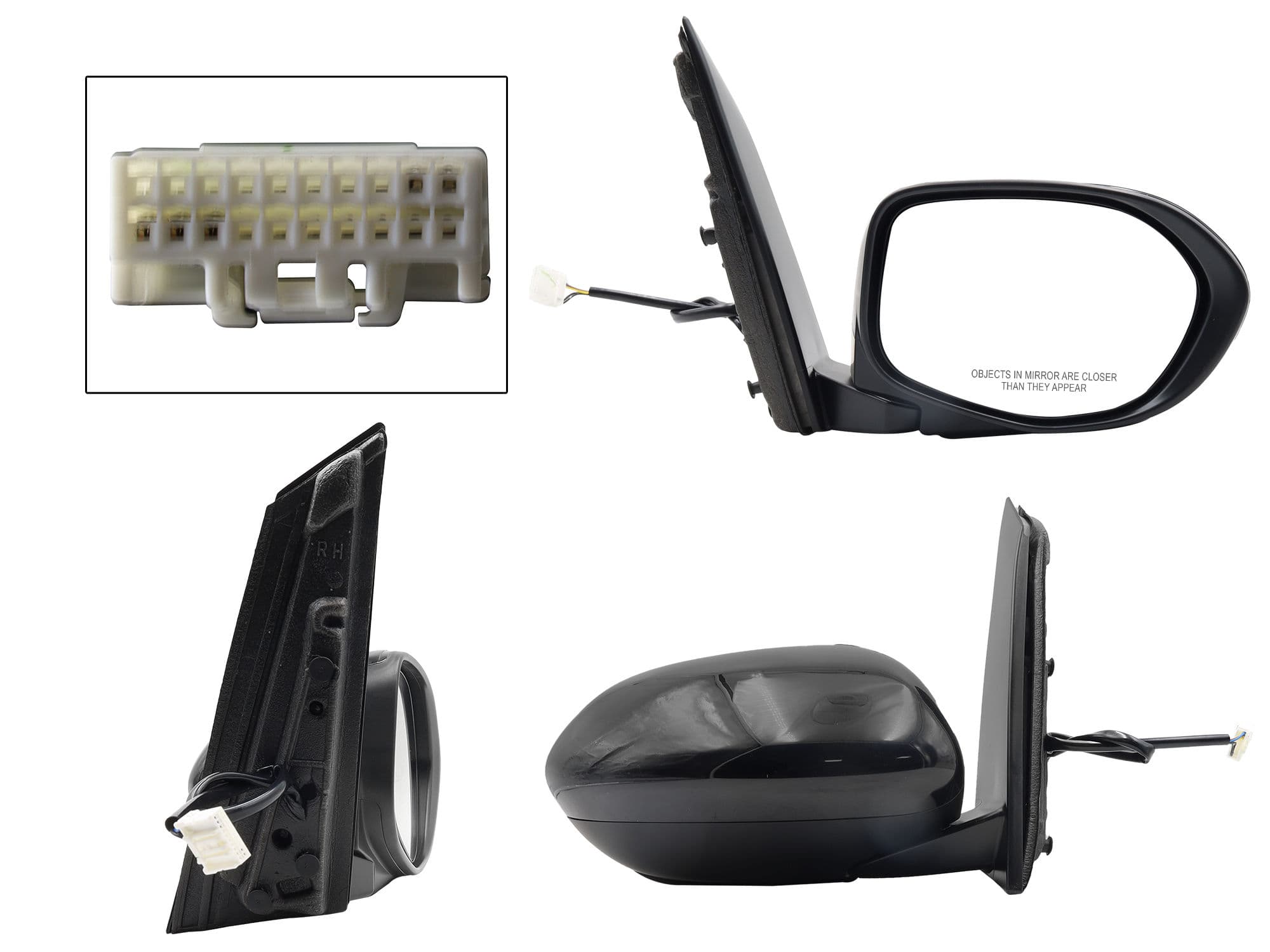 Espejo Derecho Honda Odyssey 2014-2017 5 Pines Con Desempañante Eléctrico Para Pintar