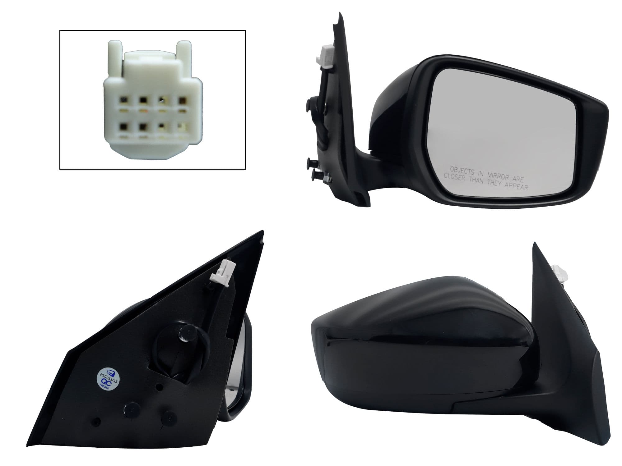 Espejo Derecho Nissan Versa 2015-2019 3 Pines Eléctrico Para Pintar