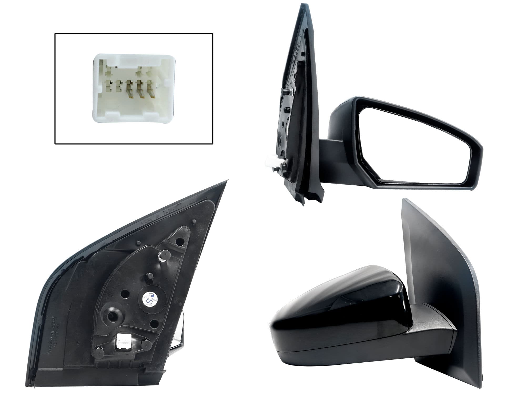 Espejo Derecho Nissan Sentra B-16 2007-2012 3 Pines Eléctrico Para Pintar