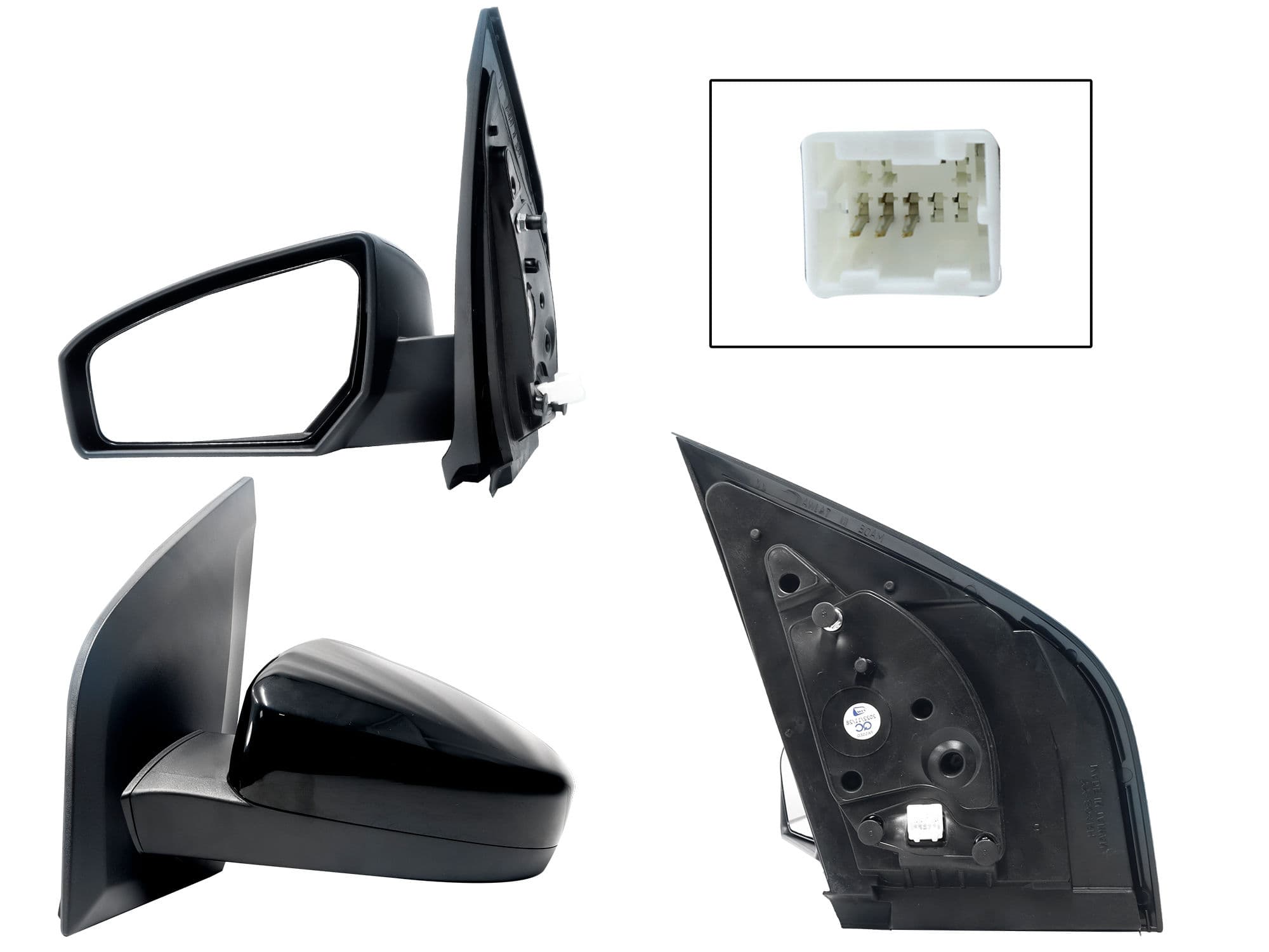 Espejo Izquierdo Nissan Sentra B-16 2007-2012 3 Pines Eléctrico Para Pintar