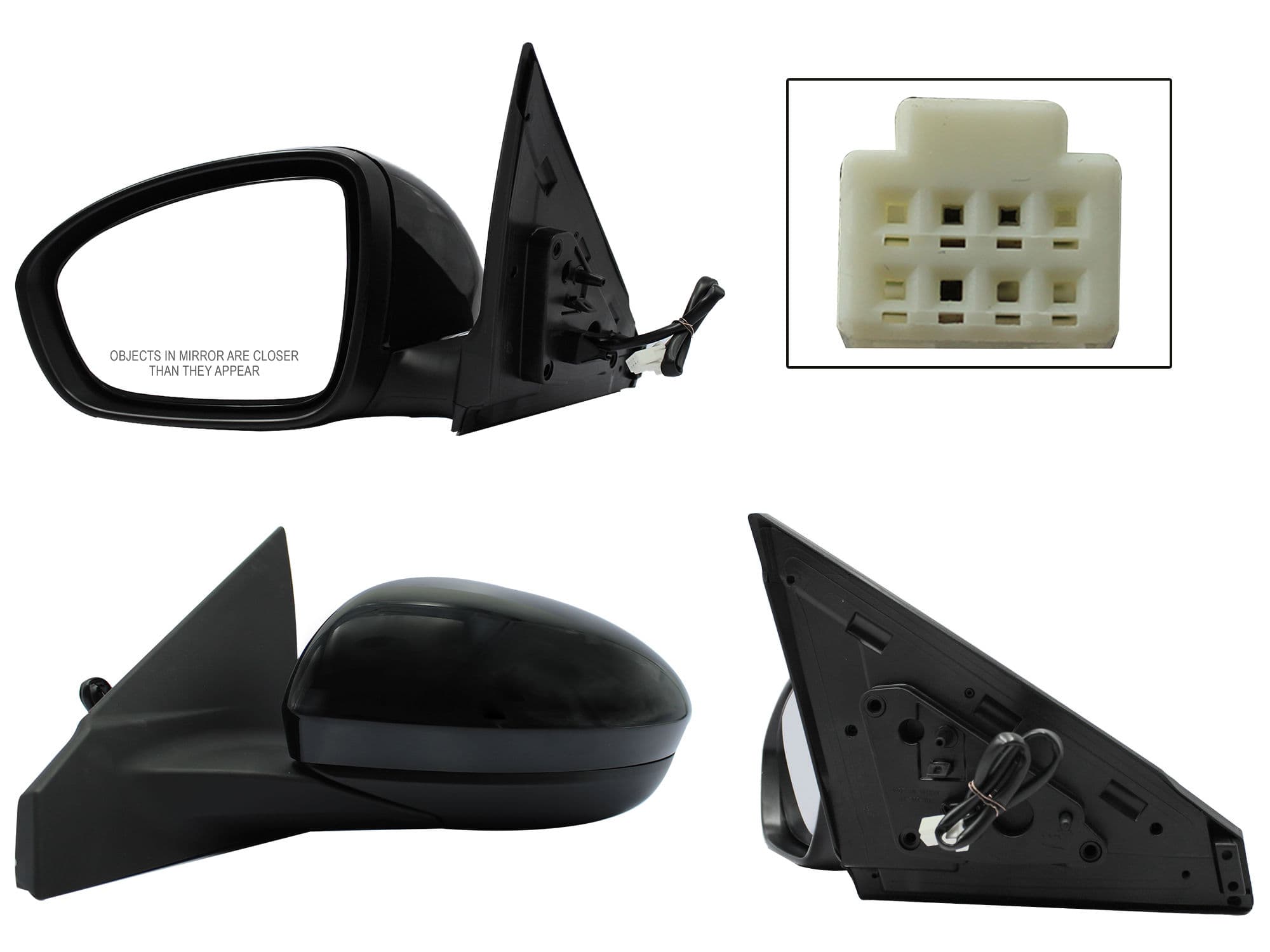 Espejo Izquierdo Nissan Sentra B-18 2021-2025 3 Pines Eléctrico Para Pintar