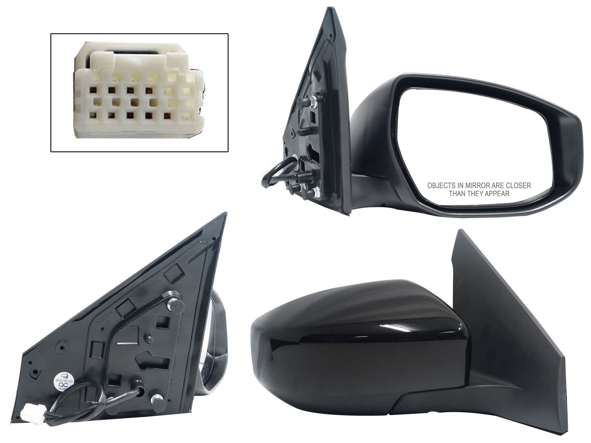 Espejo Derecho Nissan Sentra B-17 2013-2020 3 Pines Eléctrico Para Pintar