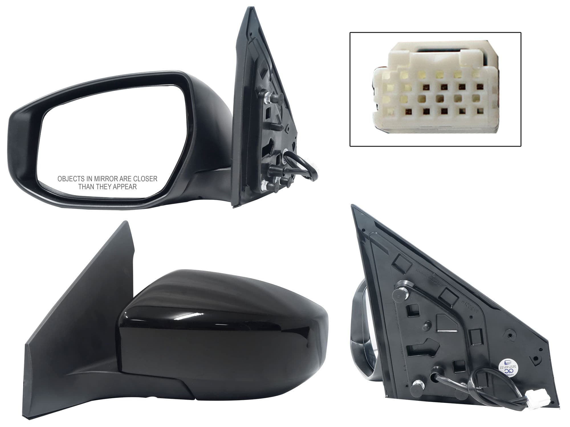 Espejo Izquierdo Nissan Sentra B-17 2013-2020 3 Pines Eléctrico Para Pintar