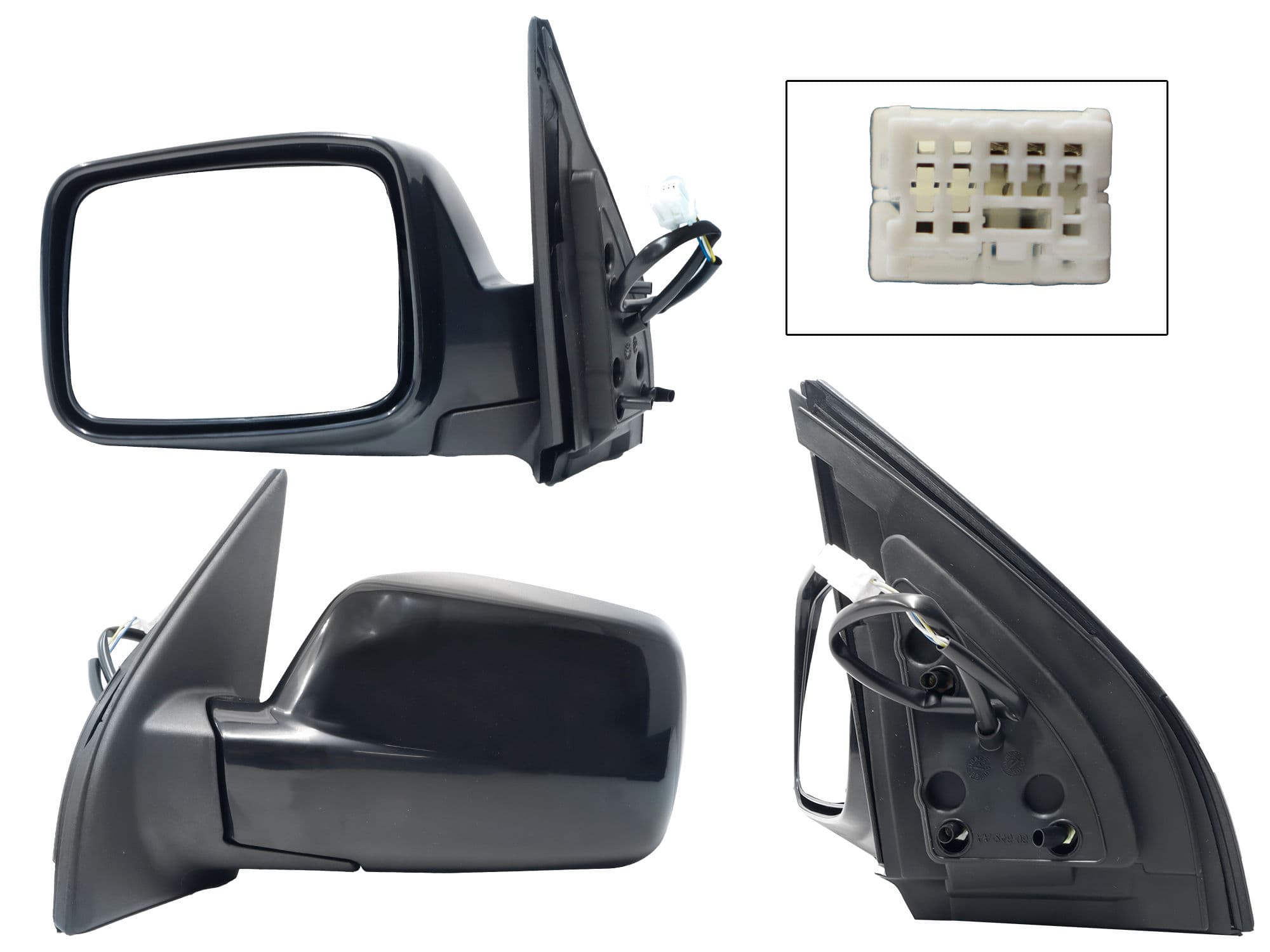 Espejo Izquierdo Nissan X-trail 2002-2007 3 Pines Eléctrico Para Pintar