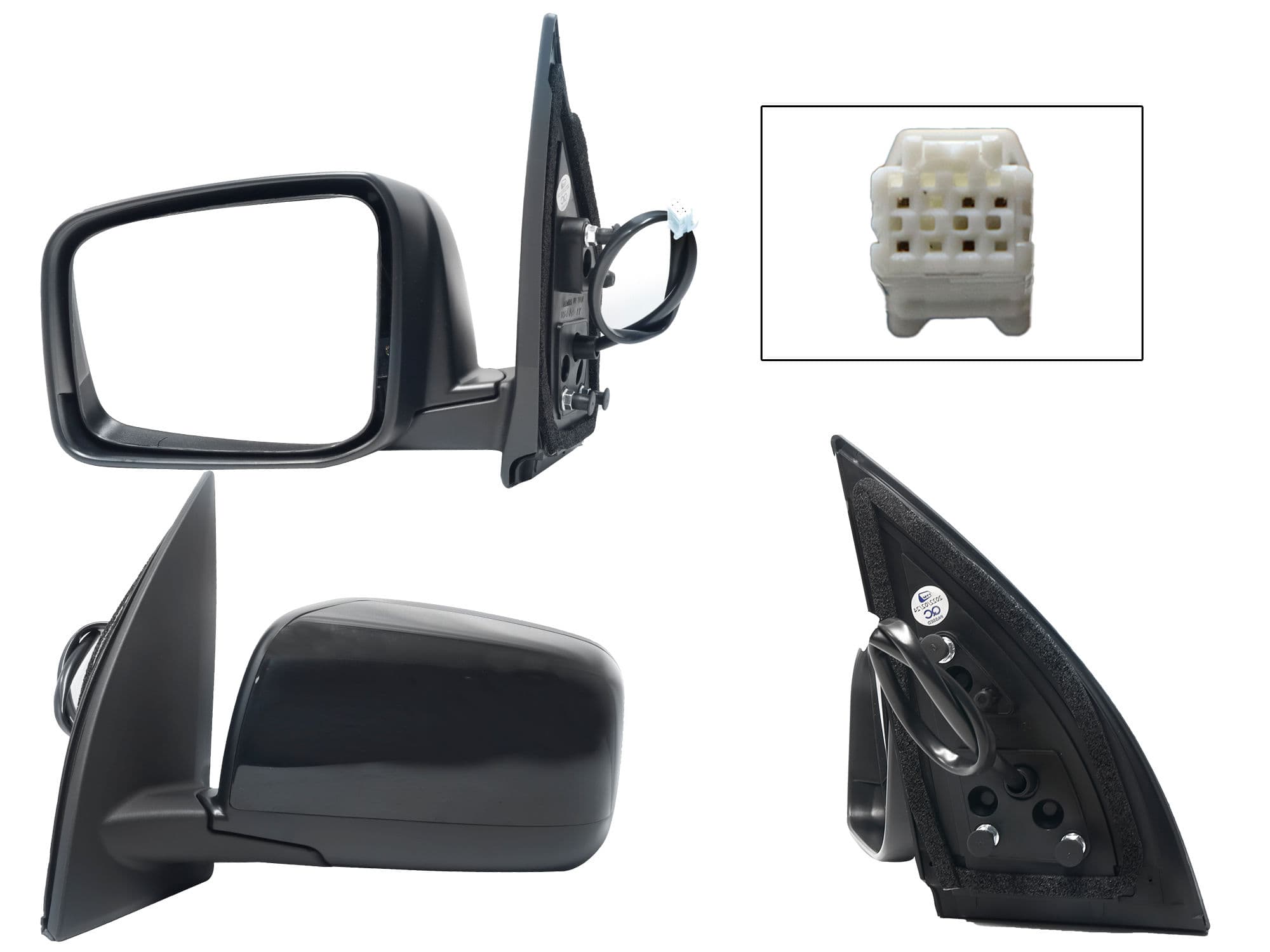 Espejo Izquierdo Nissan X-trail 2008-2014 5 Pines Con Desempañante Eléctrico Para Pintar