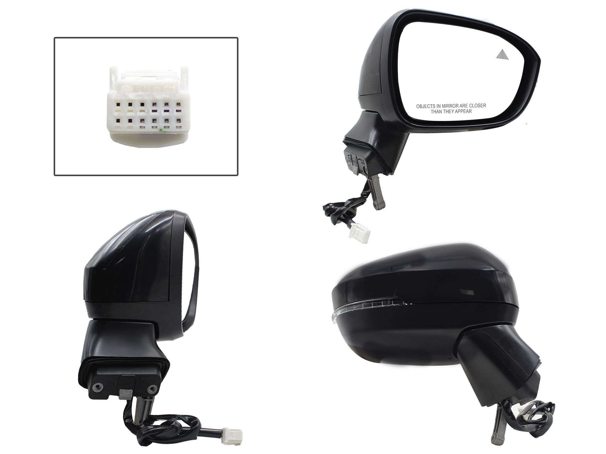 Espejo Derecho Nissan X-trail 2023-2025 7 Pines Con Luz Direccional Con Desempañante Eléctrico Para Pintar