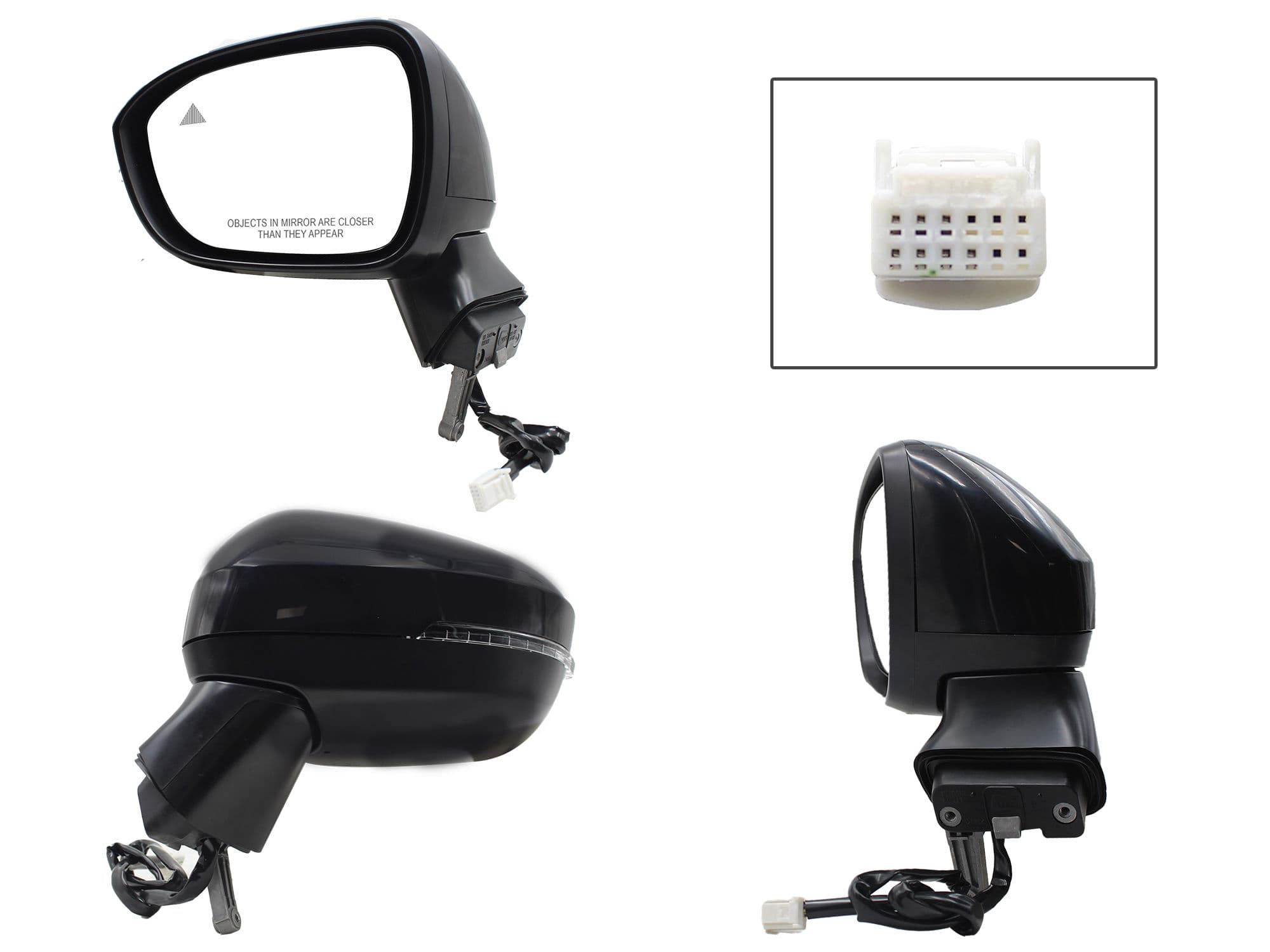 Espejo Izquierdo Nissan X-trail 2023-2025 7 Pines Con Luz Direccional Con Desempañante Eléctrico Para Pintar