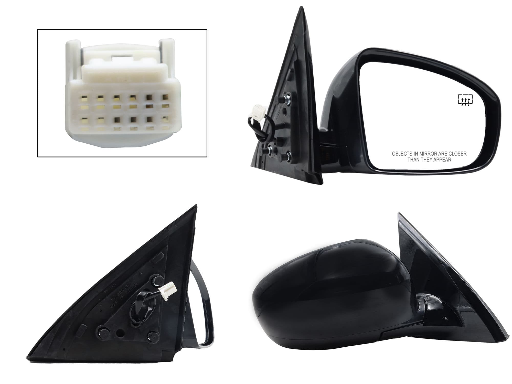 Espejo Derecho Nissan Pathfinder 2013-2016 5 Pines Con Desempañante Eléctrico Para Pintar